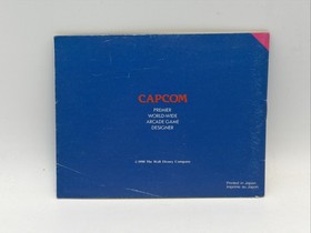 Disney's CHIP N DALE RESCUE RANGERS NES-FAH PAL-B NOTICE MODE D'EMPLOI -  TBE