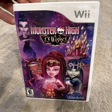 Monster High: 13 Wishes Nintendo Wii Game Complete CIB Tested Free US Shipping