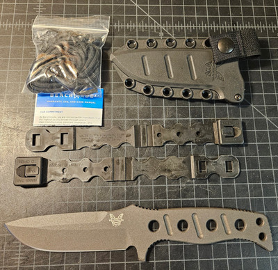 Benchmade 375 Fixed Adamas Sibert Design D2 Black with Sheath NEW