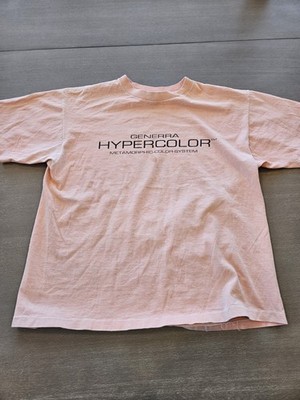 Vintage 90s Generra Hypercolor Shirt XL Metamorphic Color System 