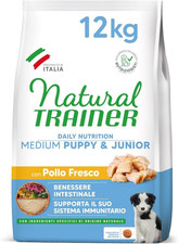 Natural  Medium Cibo per Cani Puppy&Junior Con Pollo - 12Kg