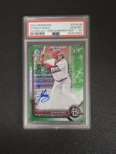 Joshua Baez Bowman Chrome 2022 Green /99 Auto