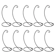 OwnMy 10 Packs of Ornament Display Stand Holder Iron Hanging Rack for Hanging
