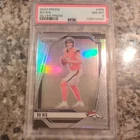 2024 Panini Prizm Bo Nix Silver Prizm Rookie #309 Denver Broncos PSA 8