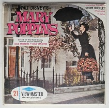 1964 Walt Disney Presents Mary Poppins View Master Packet B376 3 Reel Set  Book