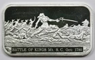 Battle of Kings Mt. S.C. Columbia Mint .999 Silver Bar