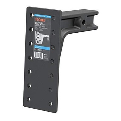  48349 Adjustable Pintle Mount for 2-1/2-Inch Hitch Receiver, 20,000 lbs, 12 