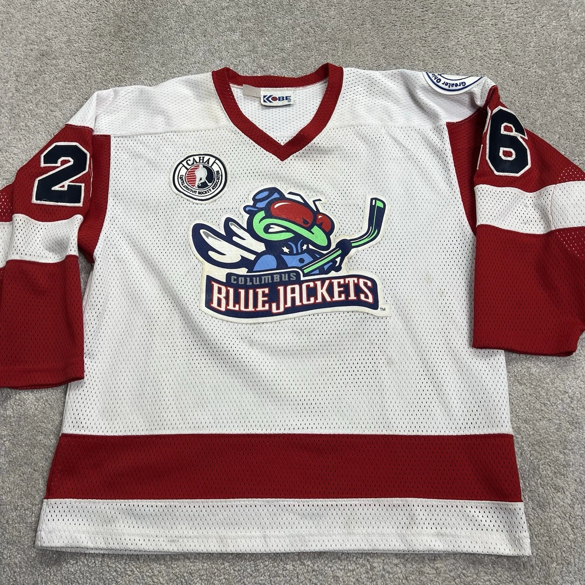 Maillot Hockey Vintage Columbus Blue Jackets LNH - Taille Jeune Large - Bleu