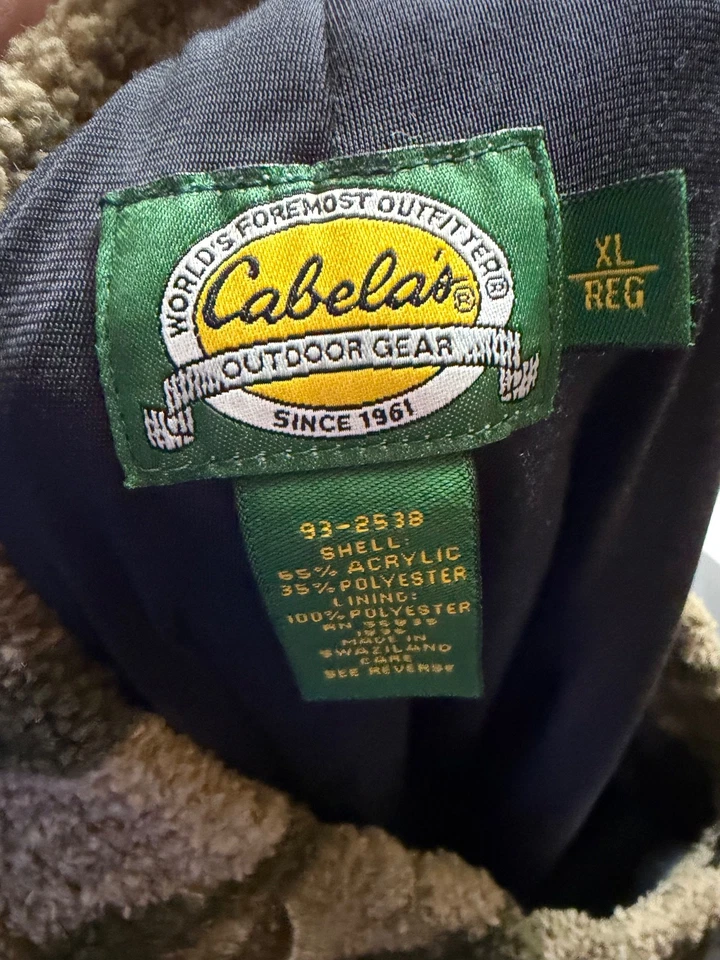 Брюки мужские Cabelas очень большие берберские флисовые ветровка наряд камуфляж - Изображение 3 из 4