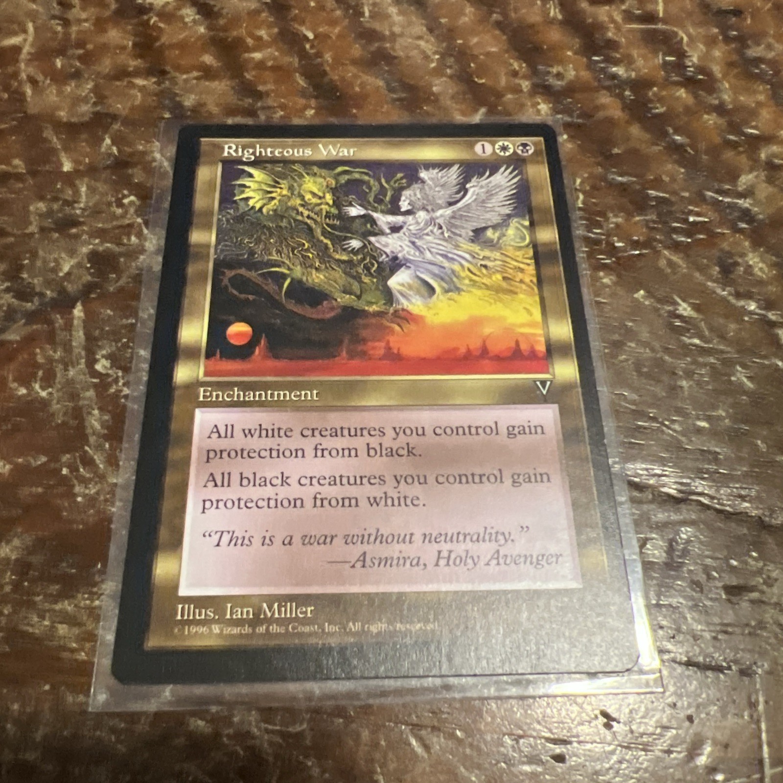 1x Righteous War Light Play, English Visions MTG Magic