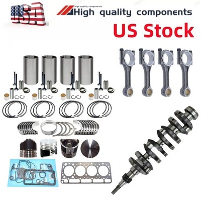 Overhaul Rebuild Kit+rod+crankshaft For Kubota V1100 VH1100 Engine SP090 Tractor