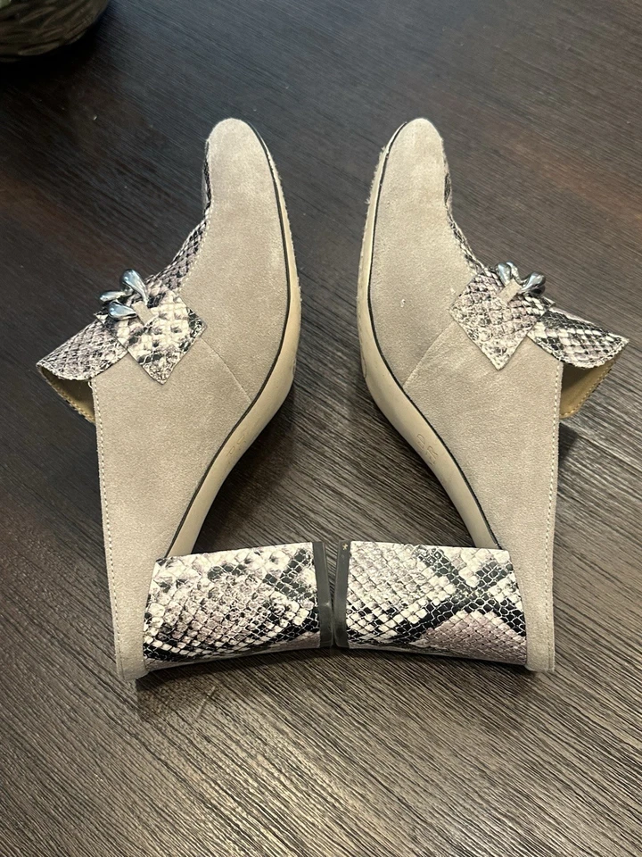 Donald J. Pliner Capa Pitón Serpiente Estampado Mules Mujer’s Tacones Talla 8.5 Foto 4 de 4