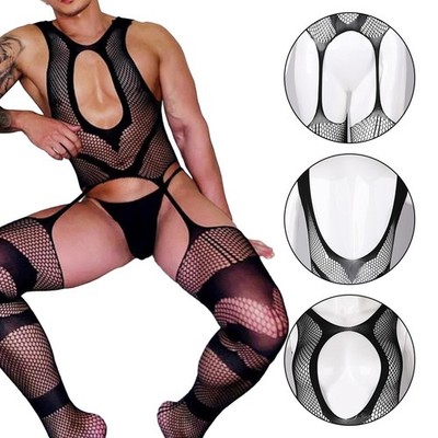 Herren Sissy Strümpfe Strapse Body Strümpfe Erotik Dessous Ganzkörper