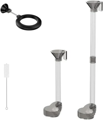 Futterschalen-Set für Fische und Garnelen,Klares Kristallglas,Tube für Aquarien