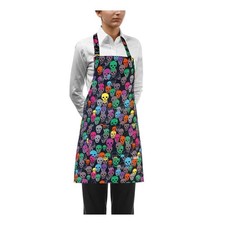 Grembiule Cameriera Pettorina Short Skulls Colorato Egochef - Divisa Cucina Pub