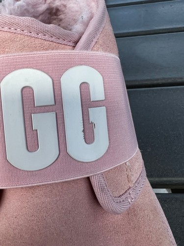 UGG Neumel Women Pink Suede Shearling Lined Ankle Boots Size 9 - Picture 8 of 9