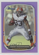2013 Bowman Purple Rainbow Foil Trent Richardson #37 0o9