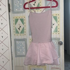 Capezio Camisole Dress Skirt Leotard Bodysuit Pink Child Medium 7/8 