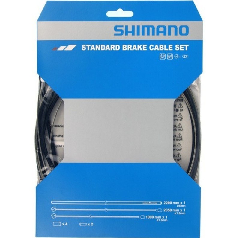 Shimano Standard Brake Cable Set Front and Rear Black Road Mountain Bike