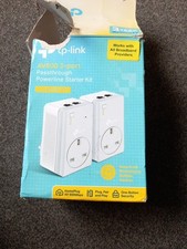 Tp-link AV600 Powerline Passthrough Network Extender TL-PA4010P Kit. (J)