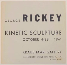 GEORGE RICKEY KINETIC SCULPTURE / 1st Edition 1961 #165664