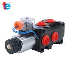 6 Port 12V DC 13GPM 3Plug Hydraulic Solenoid Selector Diverter Valve #10 SAE