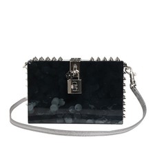 DOLCE & GABBANA Bag Black Acrylic Plexiglass Studded DOLCE BOX Clutch 4000usd