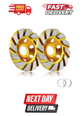 2pcs-4 Inch Concrete Stone Ceramic Turbo Diamond Grinding Cup Wheel