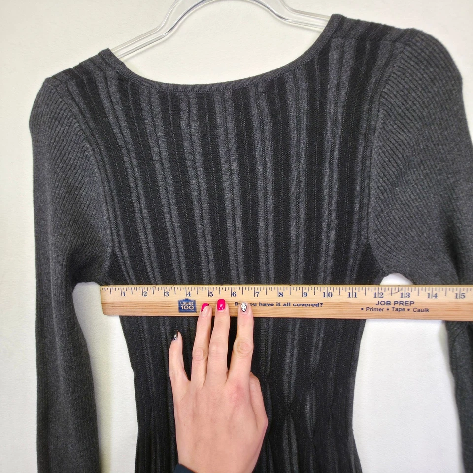 Vestido Suéter Max Studio Para Mujer M Negro Tejido Ajuste Acampanado Fiesta Vacaciones Academia Foto 4 de 4