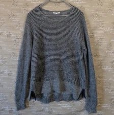 BB Dakota Sweater Women's Large Gray Open Knit Breathable