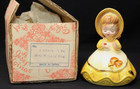Vtg Josef Originals "Ecology Girl" with Ladybug, Hp Porcelain 4.25" Mint Boxed!