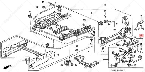 Conjunto de interruptor de asiento eléctrico 35955S0XA51ZB *NH284L* para Honda Odyssey gris cuarzo - Imagen 4 de 4