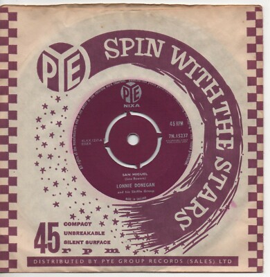 LONNIE DONEGAN san miguel*talking guitar blues 1959 UK PYE NIXA 45