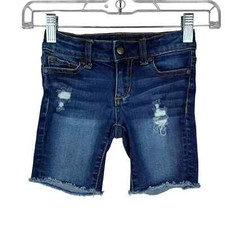 Joe s Jean Shorts Denim Distressed Adjustable Waist Blue Girls 4