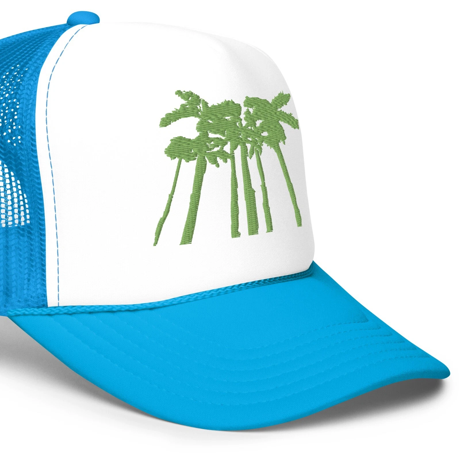 Palm Trees Embroidered Foam trucker hat