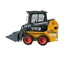 CFG 1.4 Ton Mini Skid Steer Wheel Loader 27Hp Diesel Kubota Engine Compact