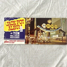 Reno Nevada Postcard Album Jackpot Album Vintage Postcards Long Rectangle