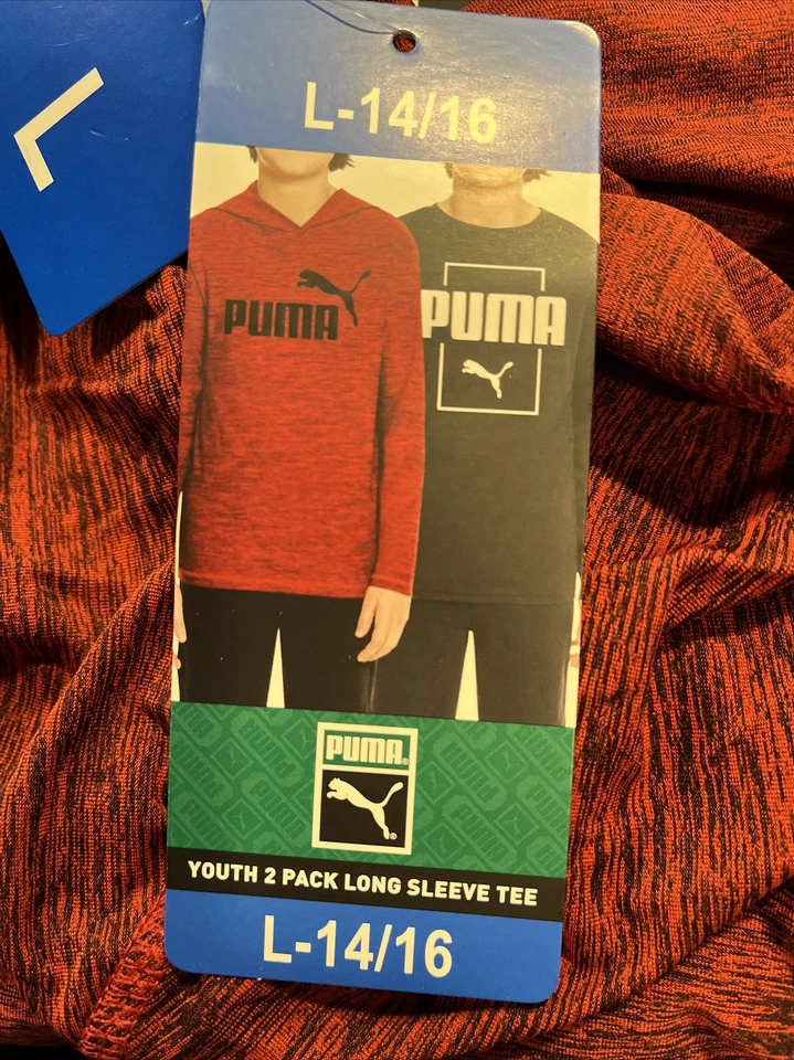 PUMA 1 Sudadera con Capucha 1 Camiseta Niños Grande 14/16 Manga Larga Rendimiento Logo Activo Foto 2 de 4