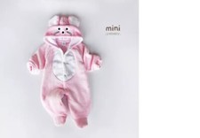 Thicken Flannel romper costume baby clothes animal overall winter warm