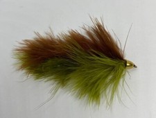 Barely Legal Brown/Olive Articulated Streamer- Strike Fly Company