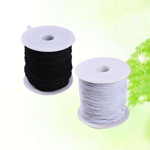 2PCS Elastic Ribbon Band Ear Rope String Elastic Strap Earloop Elastic Spool - Picture 2 of 12