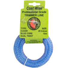 2.4mm X 15M HEAVY DUTY TWIST STRIMMER LINE FOR PETROL STRIMMERS WIRE CORD 0.36 per metre