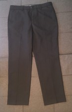 Chaps Men's Dress Pants Trousers Flat Front Black Size 34X30