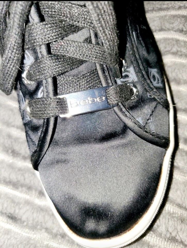 Womens Black Bebe Sneakers Size 9 eBay