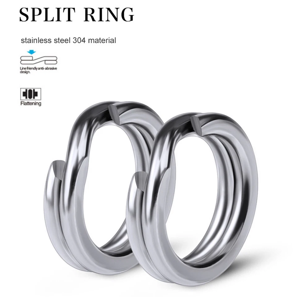 100 Stainless Steel Fishing Split Rings 25LB-350LB Heavy Saltwater Duty Big Game - Image 3 of 4