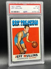 1971 Topps Jeff Mullins PSA 6 EX-MT San Francisco Warriors Card #115