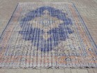 Blue 7x11 oushak rug, vintage rug, area rug, bohemian rug, area rug 7x11