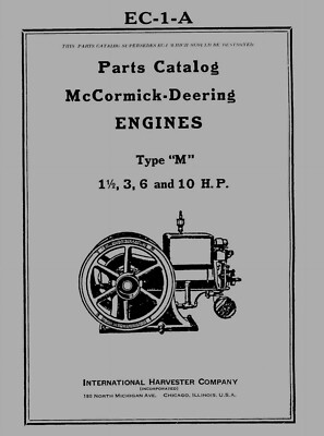 McCormick Deering Type M Parts EC-1-A (please read description)