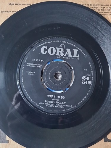 Buddy Holly What To Do / That's What They Say US with Orchestra 1961 45 7" Vinyl - Picture 8 of 11