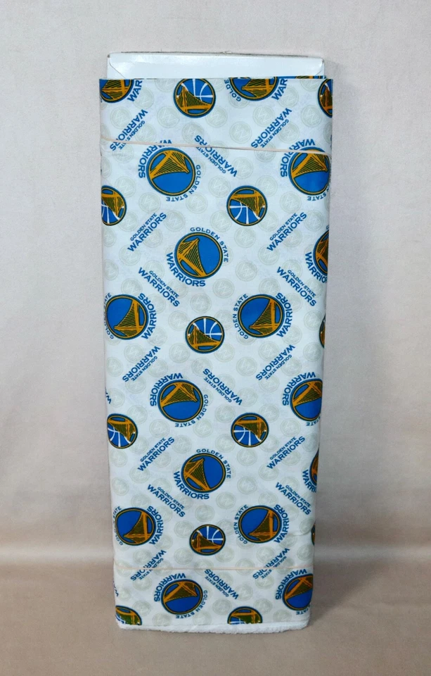 Golden State Warriors Logo Pattern NBA Cotton Fabric 1/4 Yard 9” X 44” New - Image 4 of 4